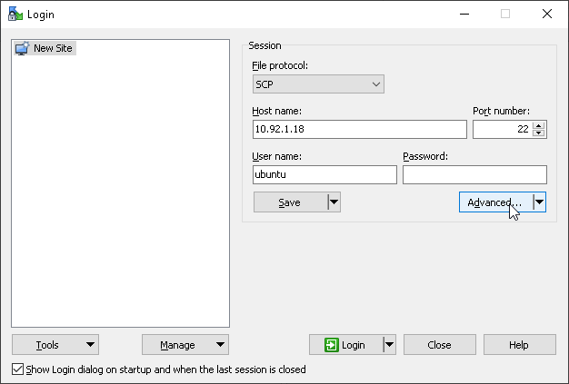 Fill out the fields Logging in