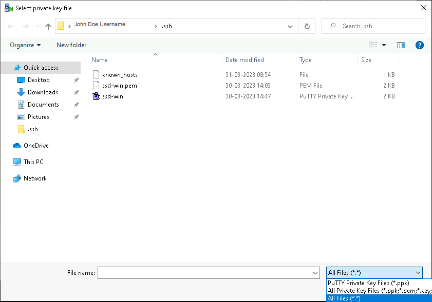 Locate your keyfile Advanced2